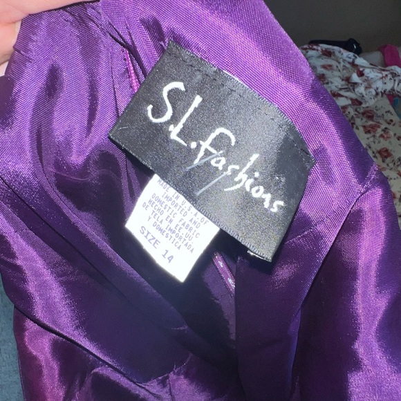 S.L. Fashions Dark Purple Bow Tie Fancy Dress size 14 - Picture 5 of 8